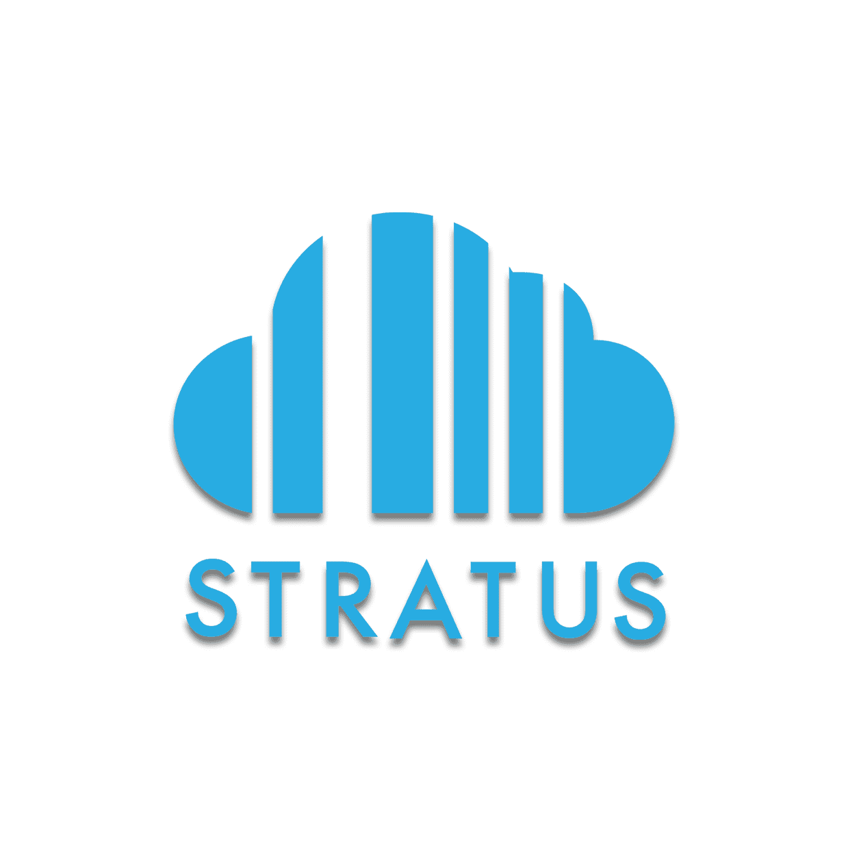 A cloud-shaped logo for the O'Neil Stratus software.  
